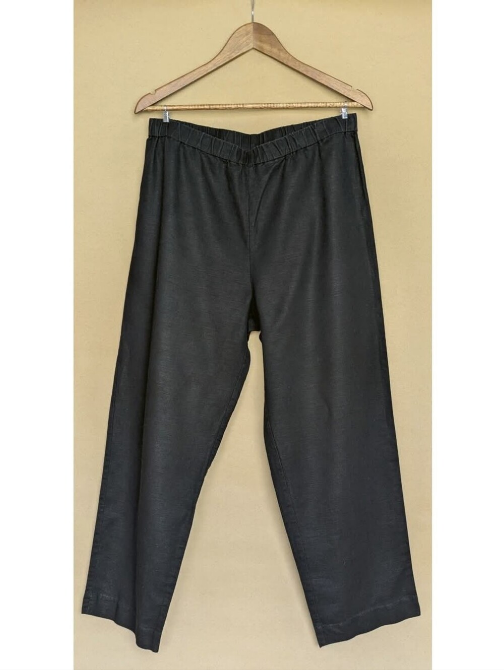 Hot Cotton Black Straight-Leg Pants